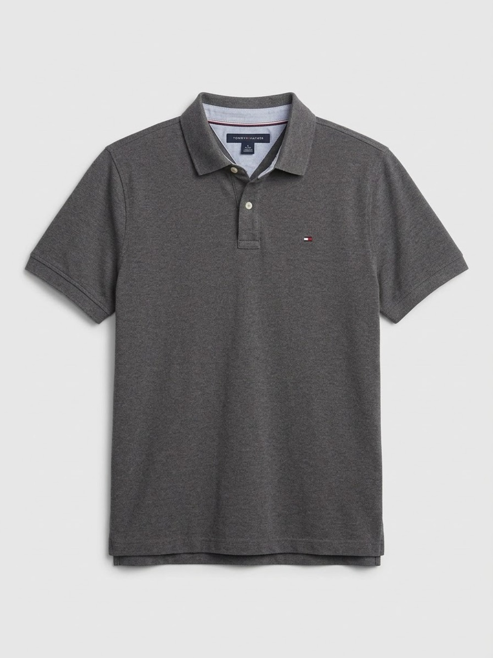 Tommy Hilfiger Men's Short-Sleeve Polo Shirt - Charcoal Gray